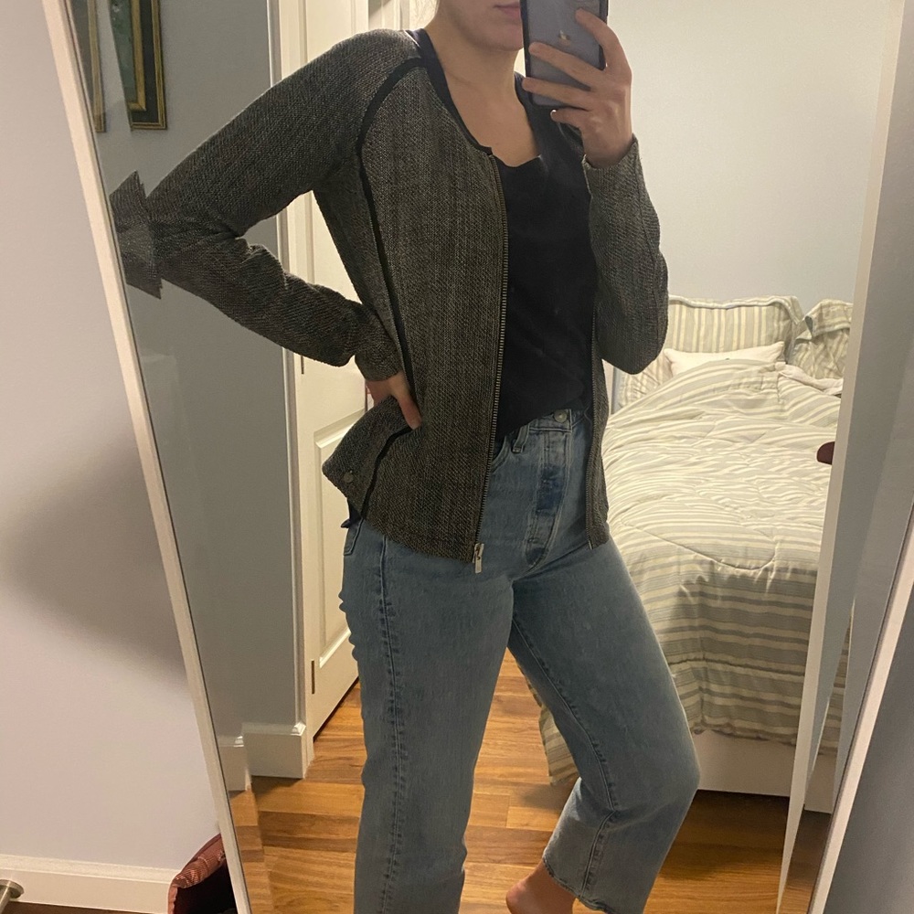 Grey Maison Scotch Zippered Blazer